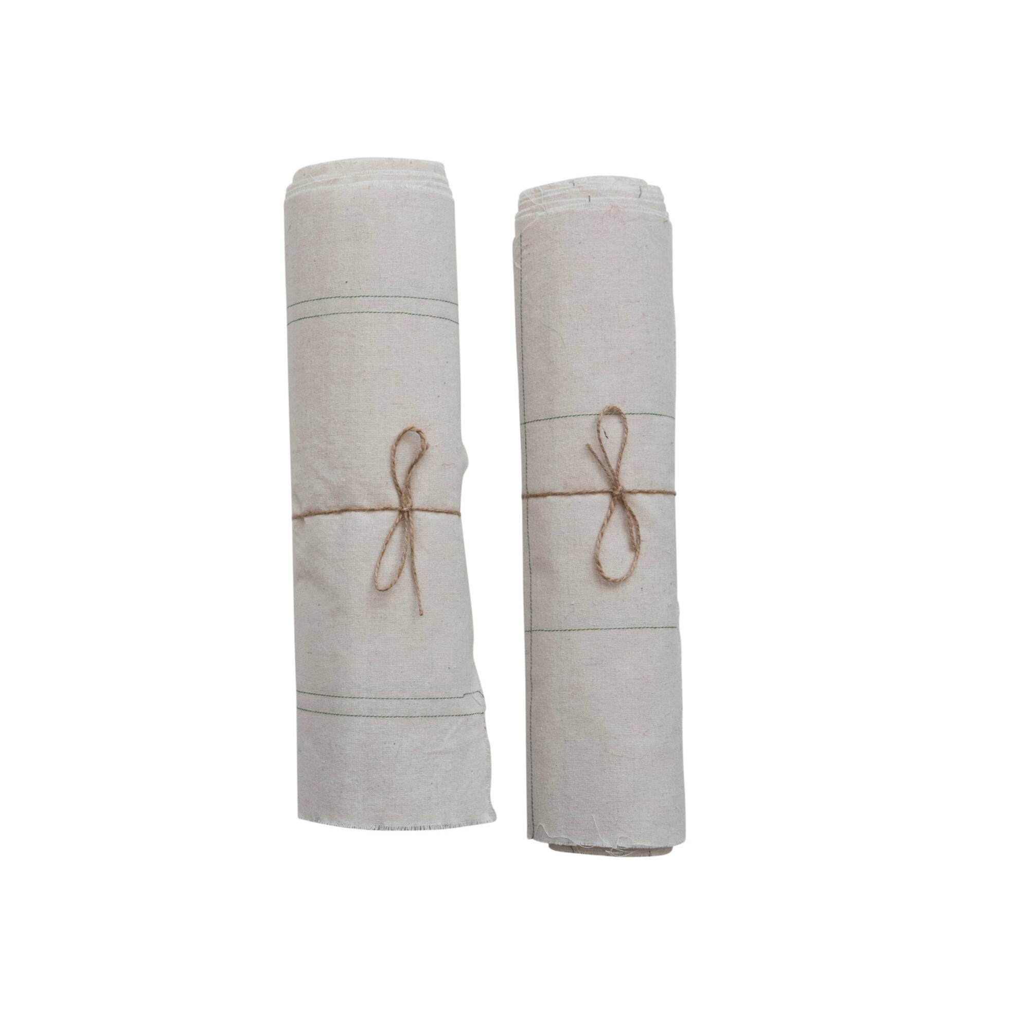 Hello Honey® Natural & Green Woven Torn Cotton Blend Fabric Roll Set